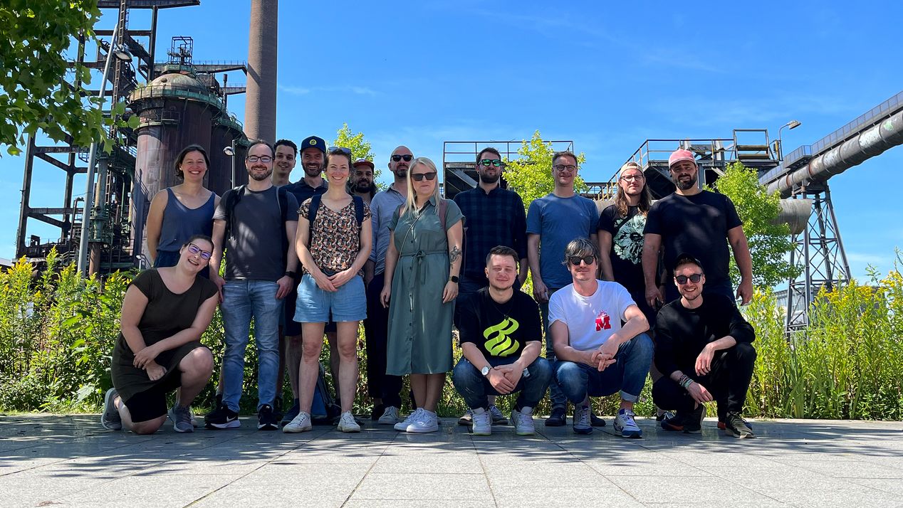 Das Labor b-Team beim Betriebsausflug 2023 auf Phoenix West