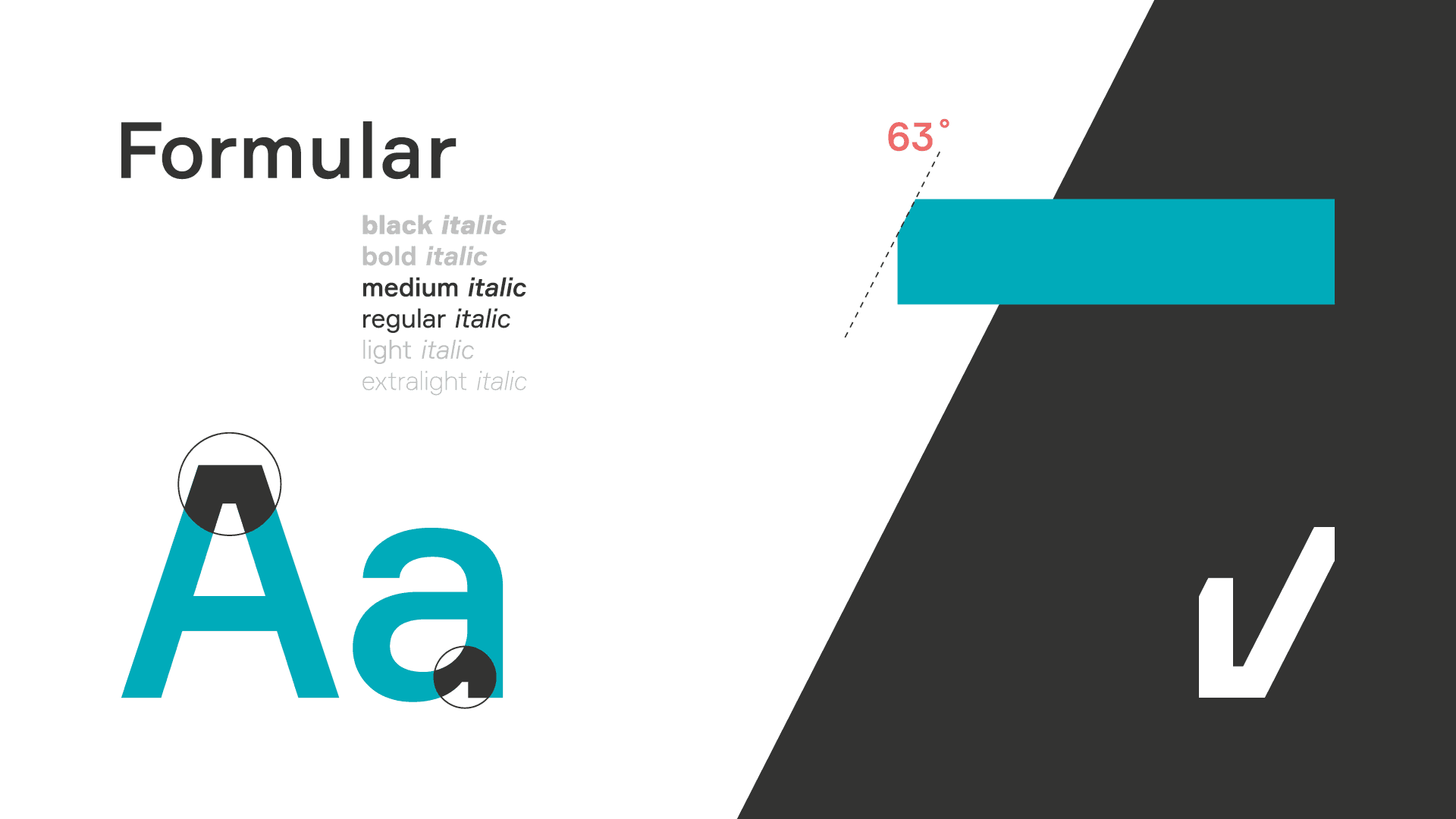Eine Grafik zeigt verschiedene Schriftschnitte der Schriftart „Formular“ und weitere Gestaltungselemente des von Labor b entwickelten Brandings für Voltavision.